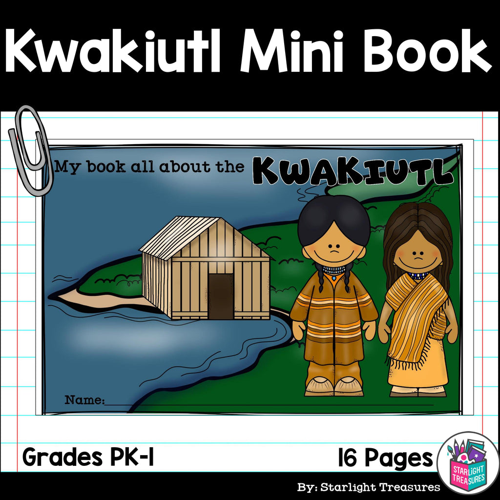 Kwakiutl Tribe Mini Book for Early Readers - Native American Activities