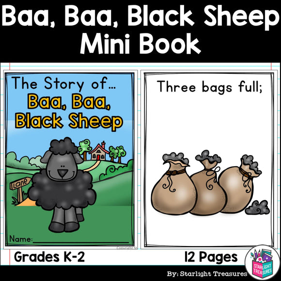 Baa, Baa, Black Sheep Mini Book for Early Readers