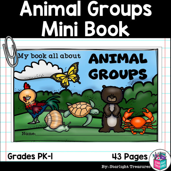 Animal Groups Mini Book for Early Readers