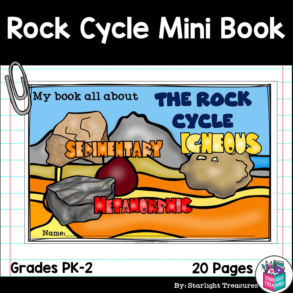 Rock Cycle Mini Book for Early Readers: Rock and Minerals