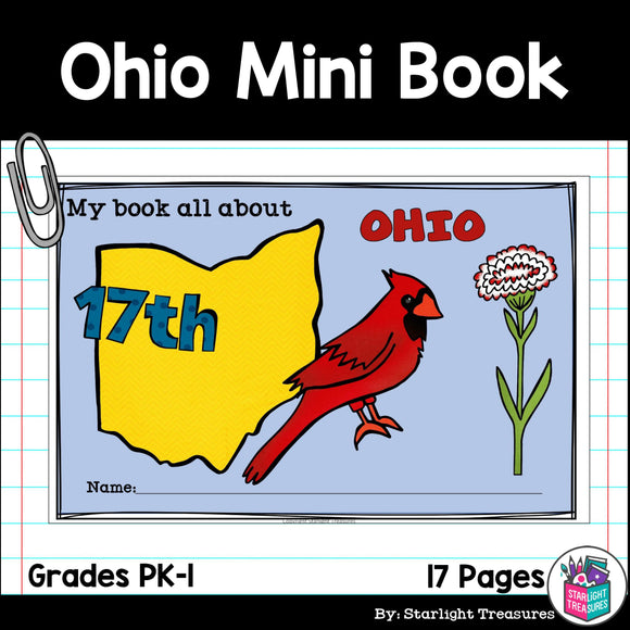 Ohio Mini Book for Early Readers - A State Study