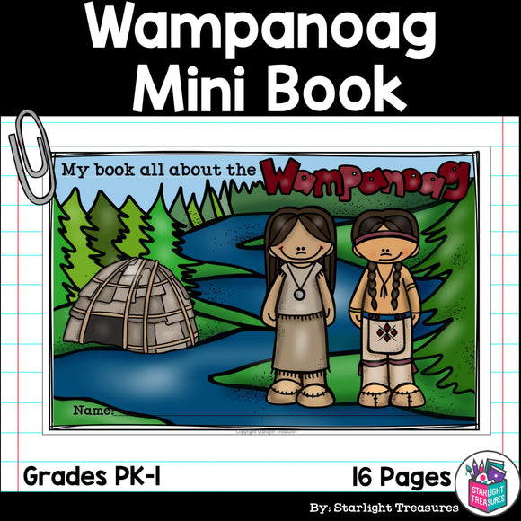 Wampanoag Tribe Mini Book for Early Readers
