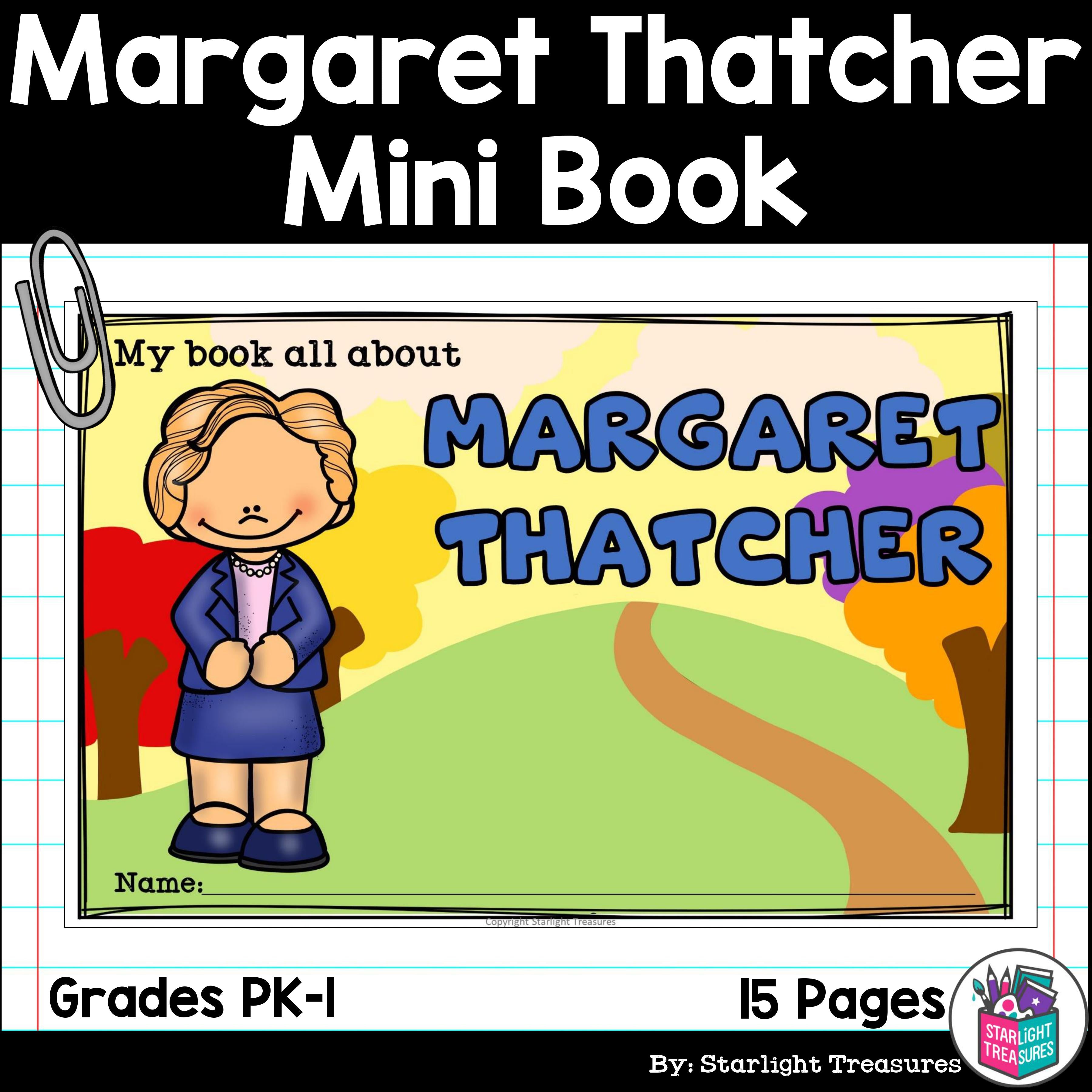 Margaret Thatcher Mini Book for Early Readers: Women's History Month