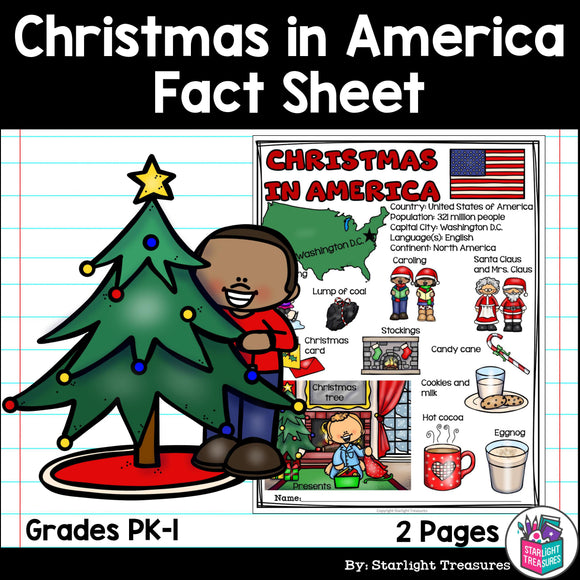 Christmas in America Fact Sheet for Early Readers