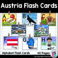 Alphabet Flash Cards for Early Readers - Country of Austria