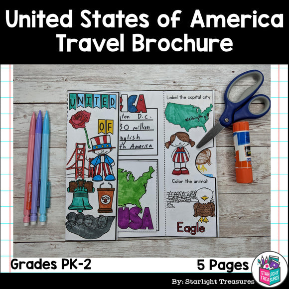 United States of America USA Travel Brochure for Early Readers - Country FREEBIE
