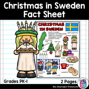 Christmas in Sweden Fact Sheet for Early Readers