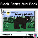 Black Bears Mini Book for Early Readers