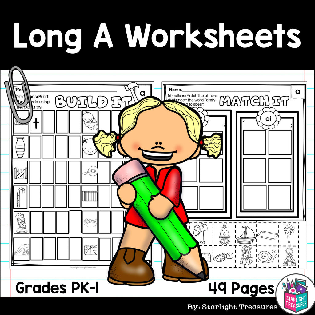 Long A Worksheets and Activities for Early Readers