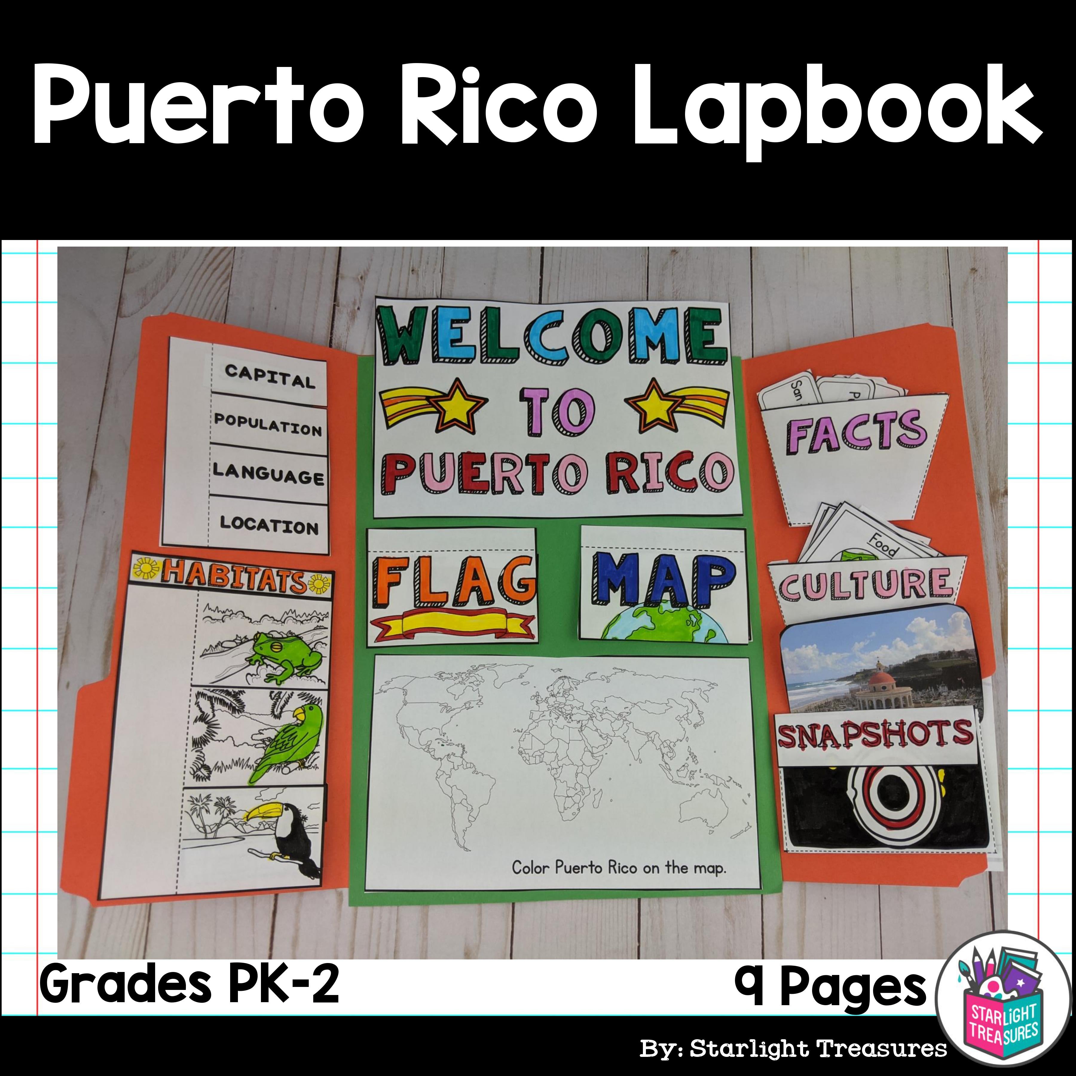 Puerto Rico Lapbook for Early Learners - A Country Study