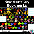 New Year's Day Cut n' Color Bookmarks