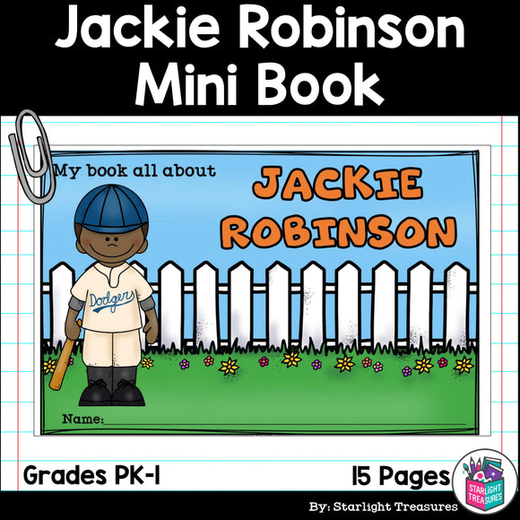 Jackie Robinson Mini Book for Early Readers: Black History Month