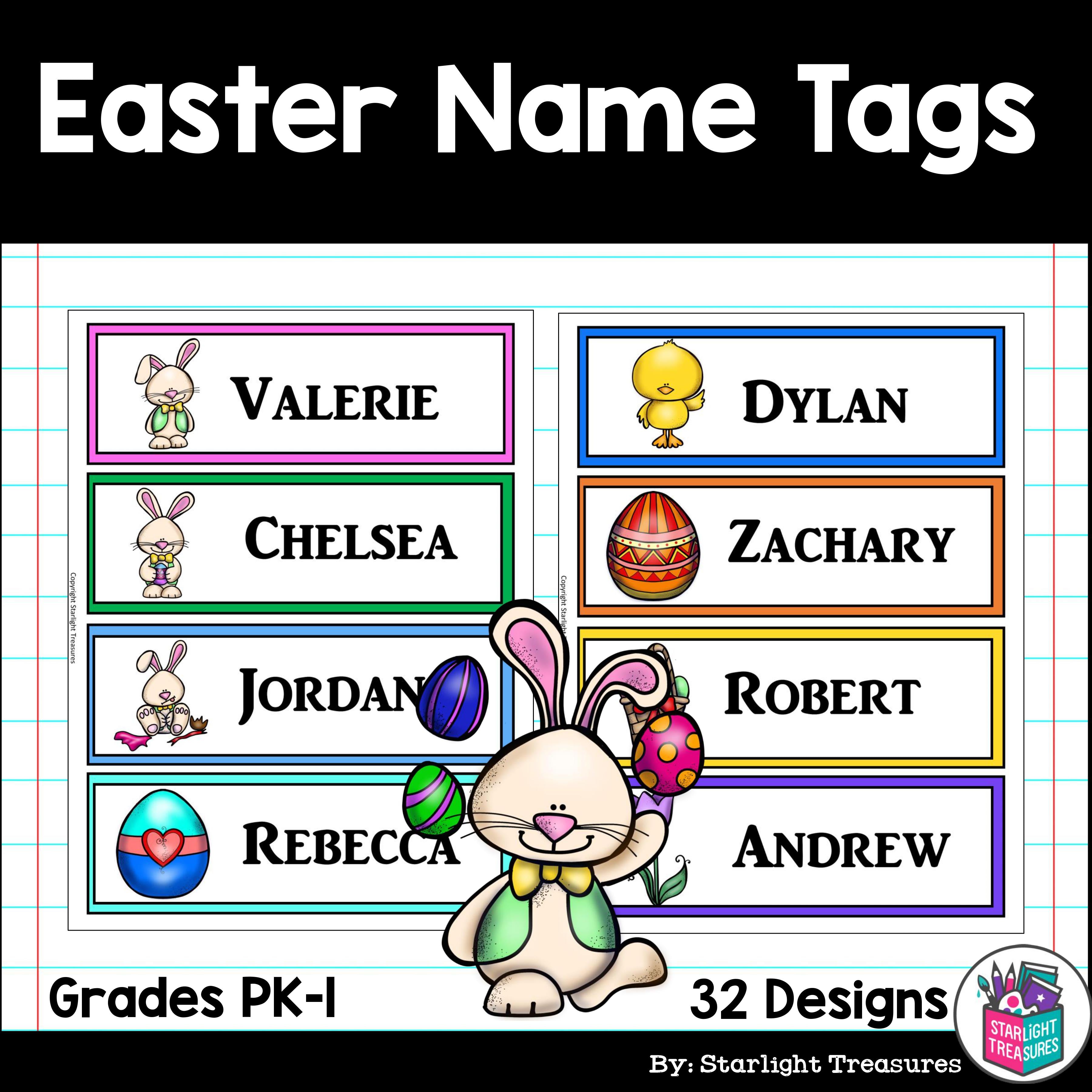 Easter Name Tags - Editable