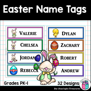 Easter Name Tags - Editable