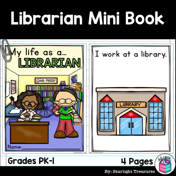 Librarian Mini Book for Early Readers