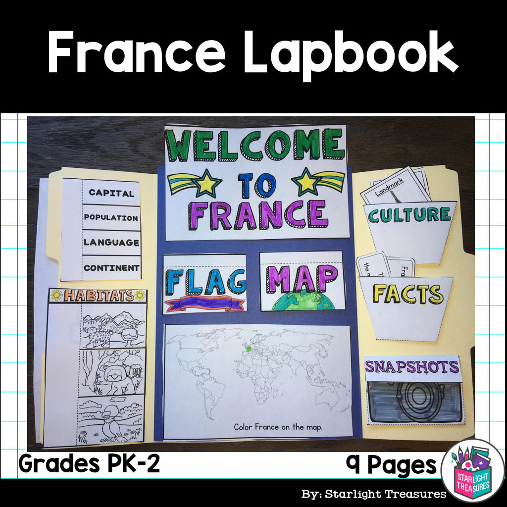 France Lapbook for Early Learners - A Country Study