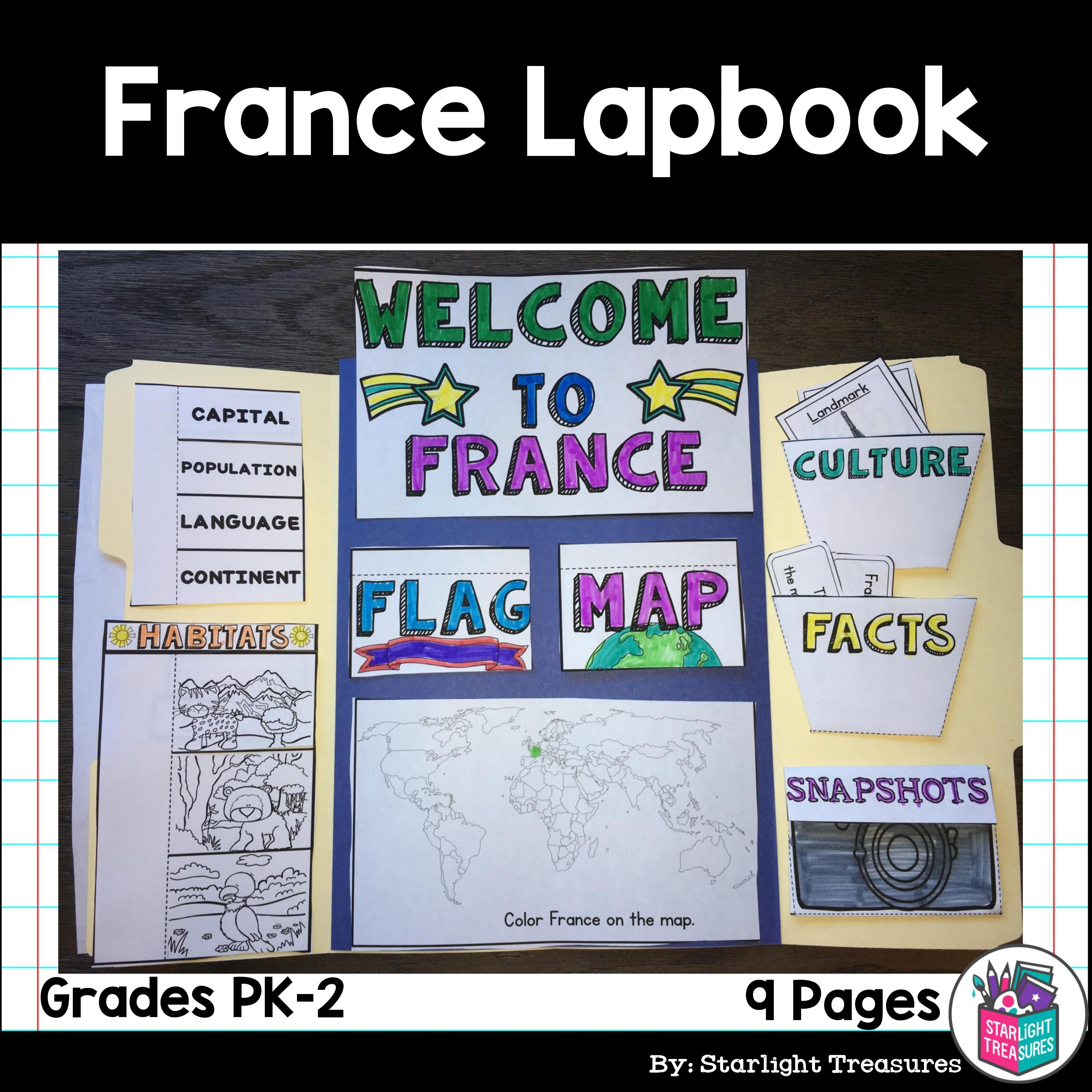 France Lapbook for Early Learners - A Country Study