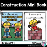 Construction Worker Mini Book for Early Readers