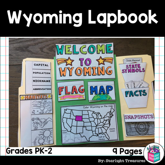 Wyoming Lapbook for Early Learners - A State Study