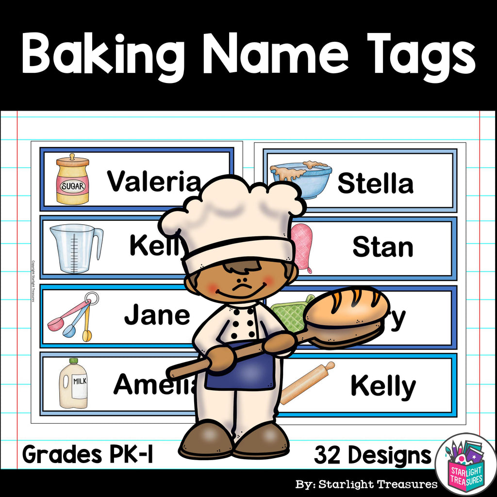 Baking Name Tags - Editable