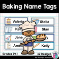 Baking Name Tags - Editable