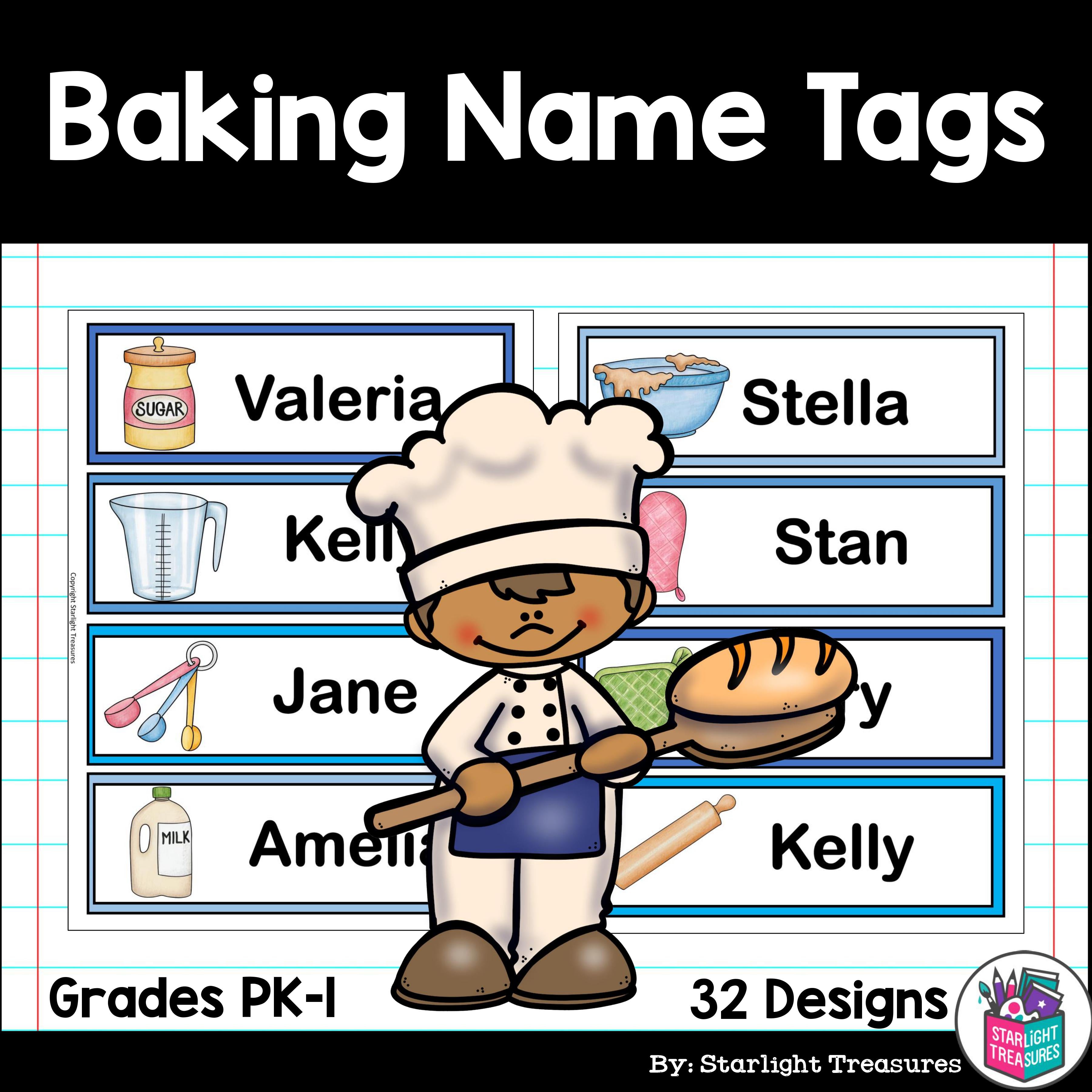 Baking Name Tags - Editable