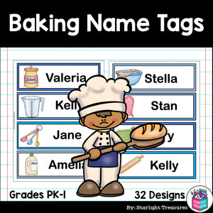Baking Name Tags - Editable