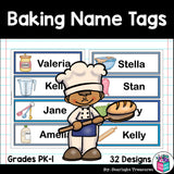 Baking Name Tags - Editable