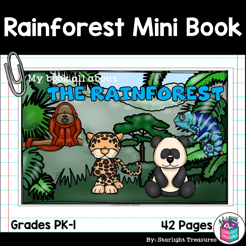 The Rainforest Mini Book for Early Readers: Rainforest Animals