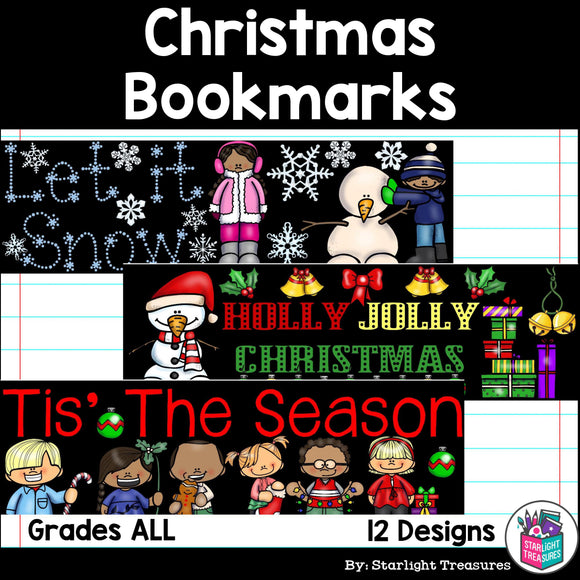 Christmas Cut n' Color Bookmarks