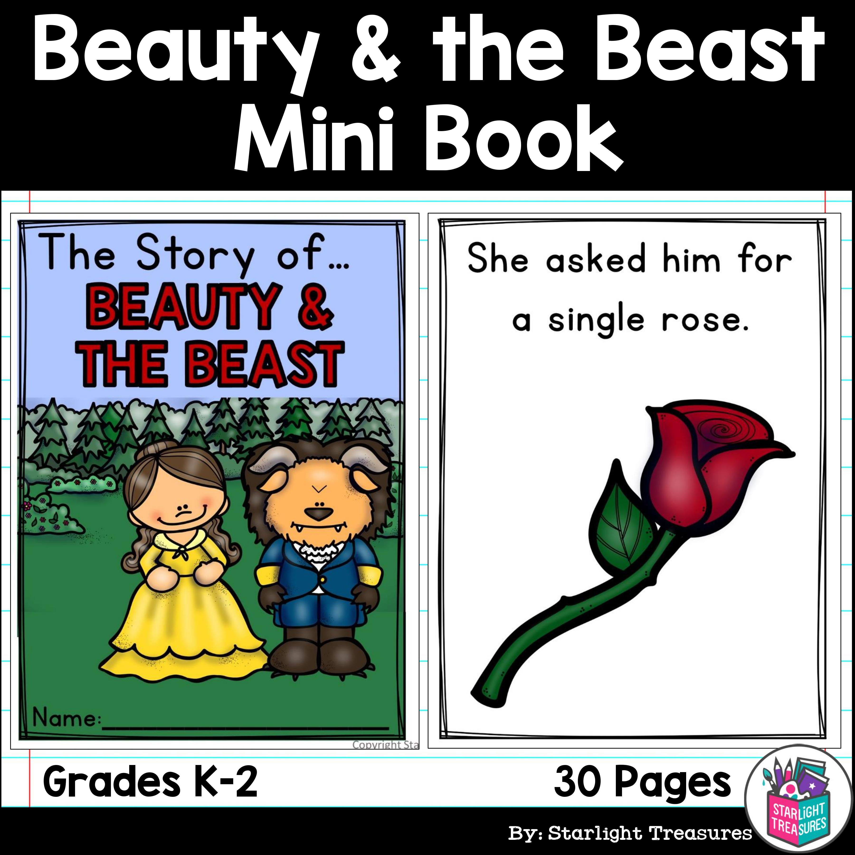 Beauty and the Beast Mini Book for Early Readers - Fairy Tales