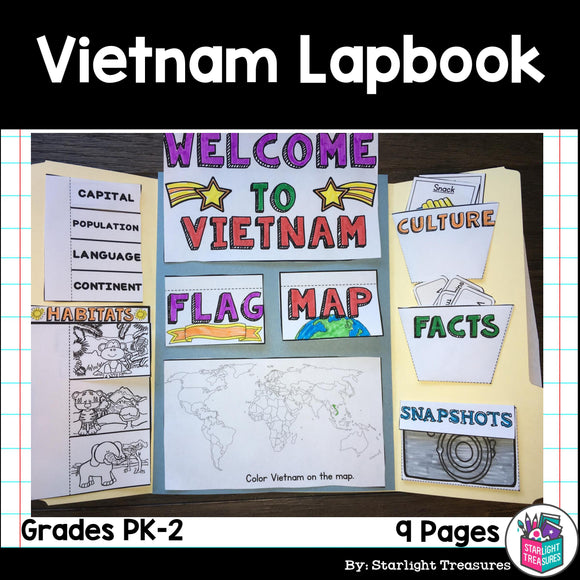 Vietnam Lapbook for Early Learners - A Country Study