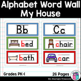 Alphabet Word Wall - My House Theme