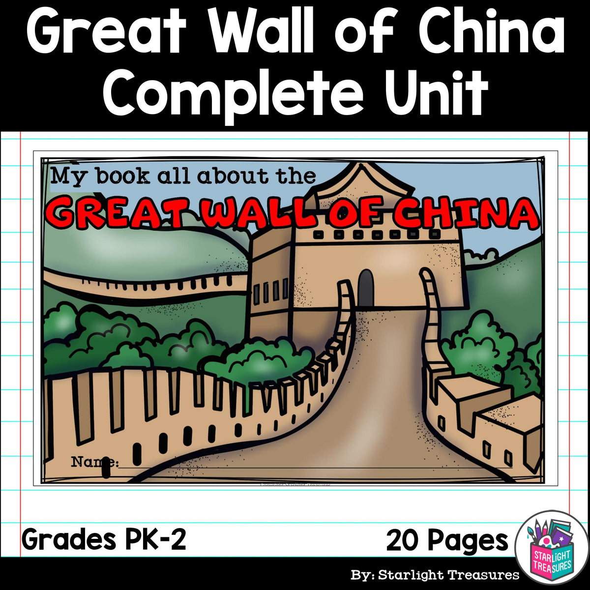 Great Wall of China Complete Unit for Early Learners - World Landmarks ...