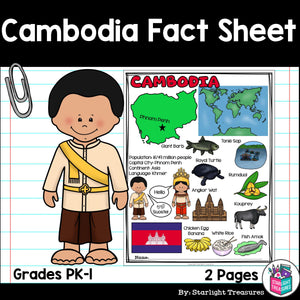 Cambodia Fact Sheet for Early Readers