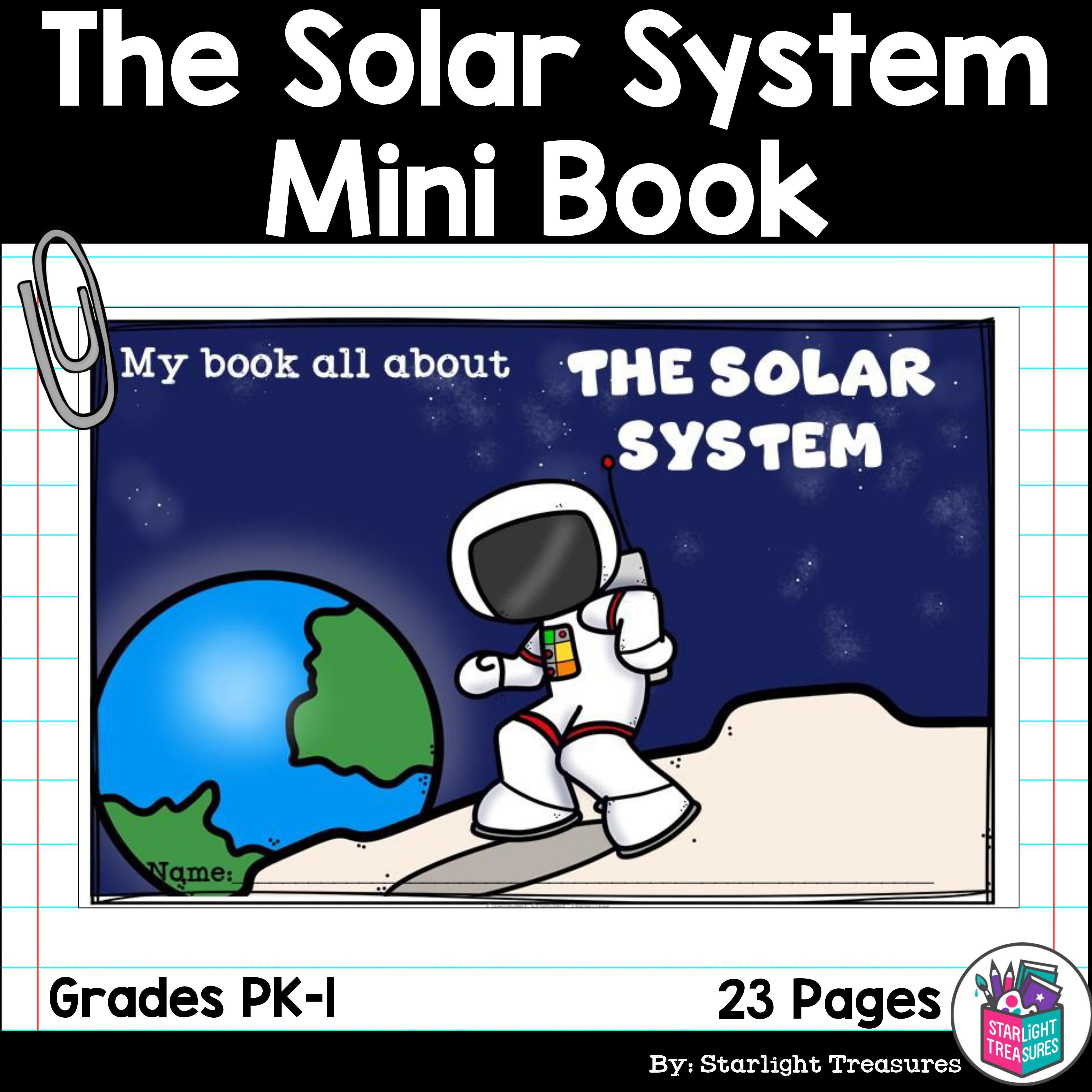 Solar System Mini Book for Early Readers: Space Activities
