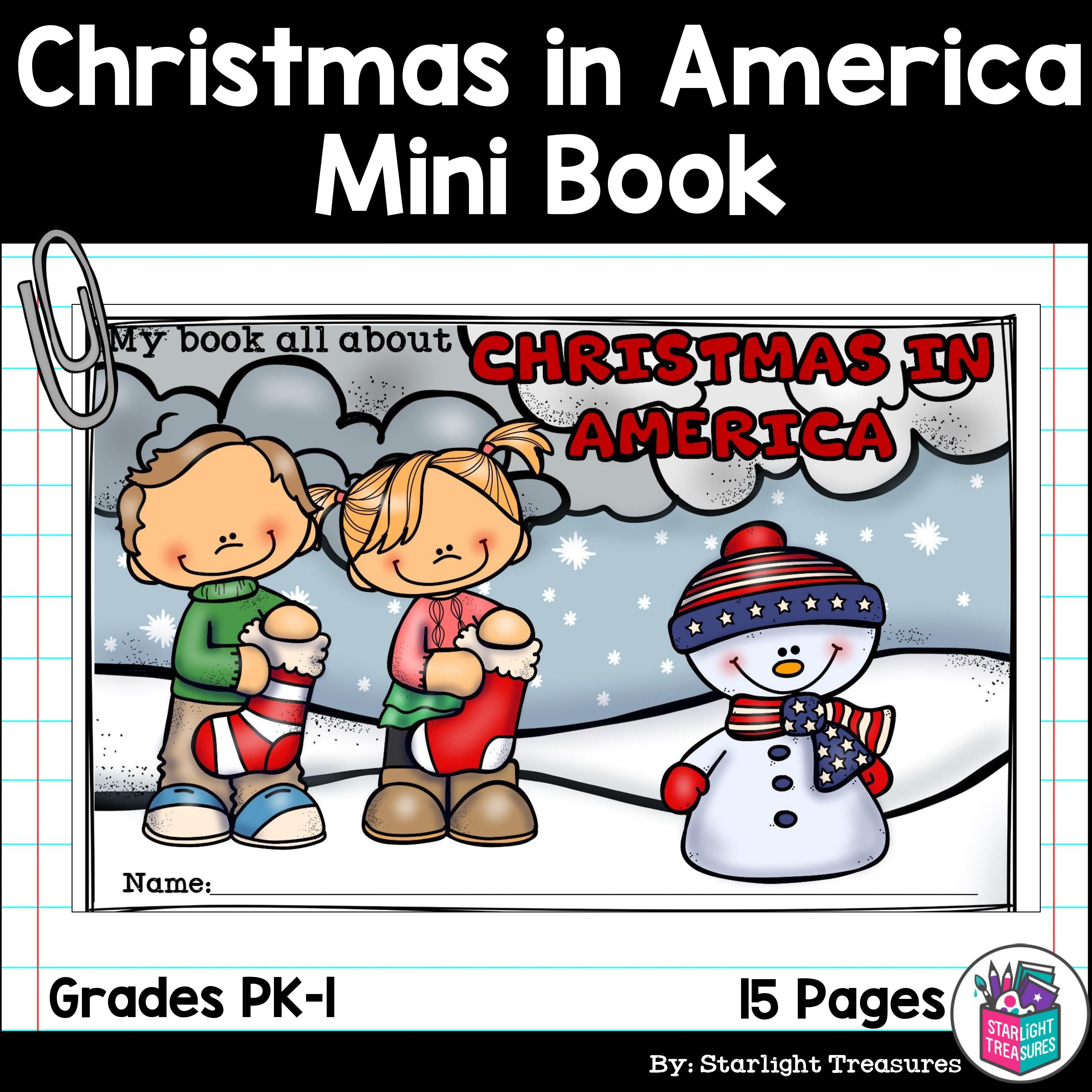 Christmas in America Mini Book for Early Readers - Christmas Activities