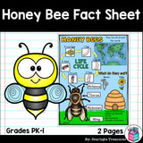 Honey Bees Fact Sheet for Early Readers