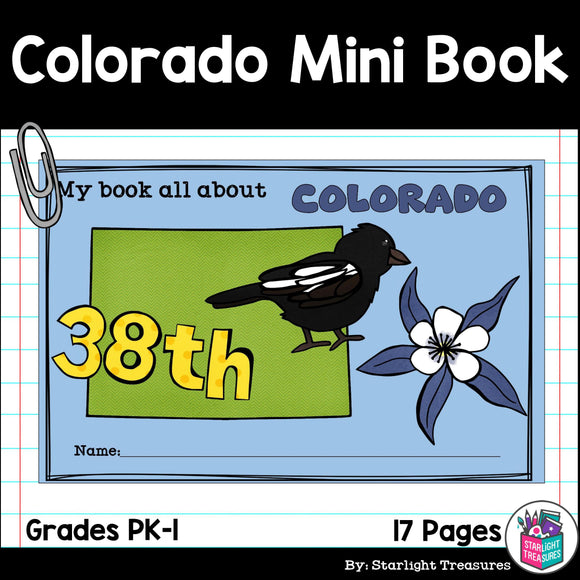 Colorado Mini Book for Early Readers - A State Study