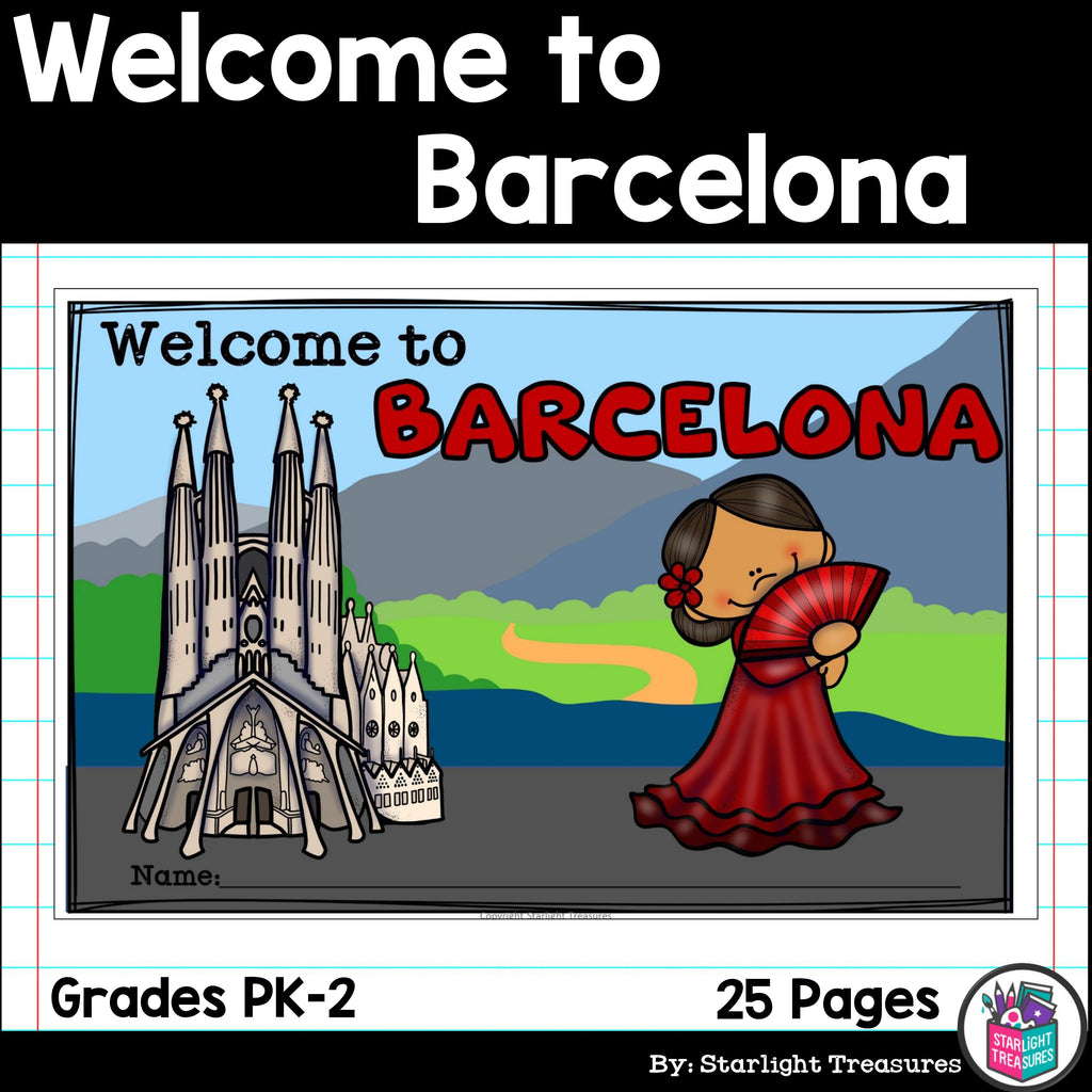 Welcome to Barcelona Mini Book for Early Readers - A City Study