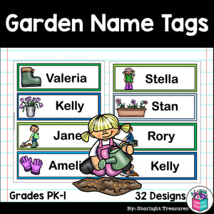 Gardening Name Tags - Editable