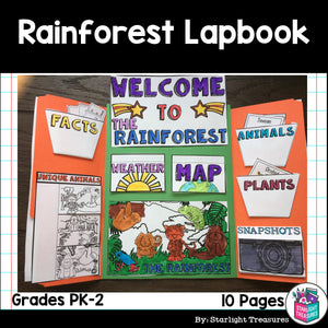 Rainforest Lapbook for Early Learners - Animal Habitats