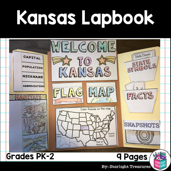 Kansas Lapbook for Early Learners - A State Study