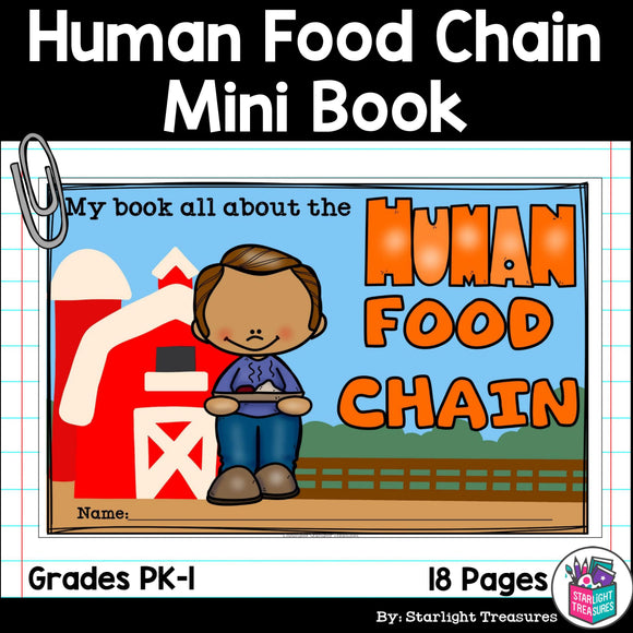 Human Food Chain Mini Book for Early Readers - Food Chains