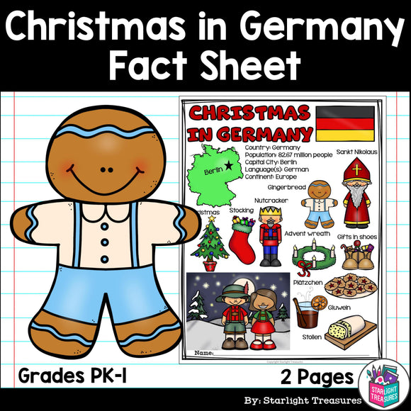 Christmas in Germany Fact Sheet for Early Readers