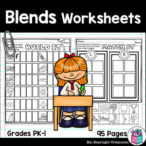 Beginning Blends Worksheets and Activities for Early Readers