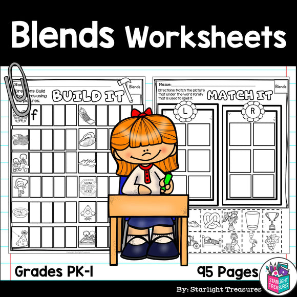 Beginning Blends Worksheets and Activities for Early Readers