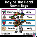 Day of the Dead Name Tags - Editable