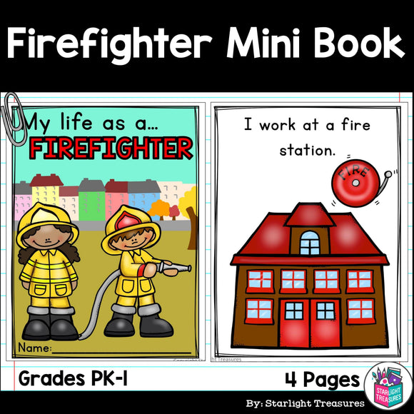 Firefighter Mini Book for Early Readers 