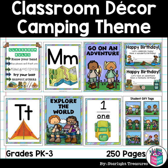 Classroom Decor Pack - Camping Theme